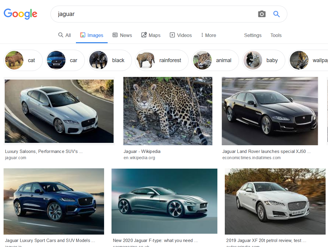Google search example